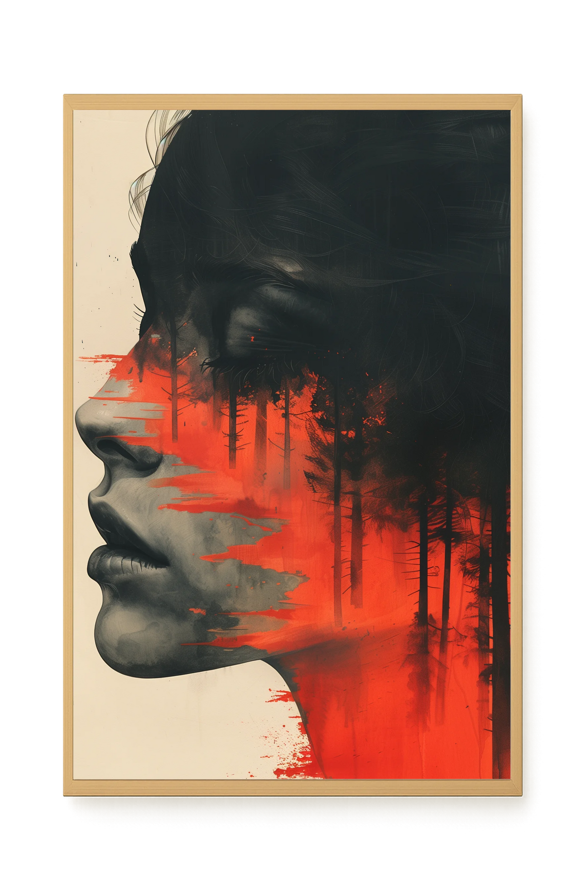 Fragmented Face Canvas Wall Art