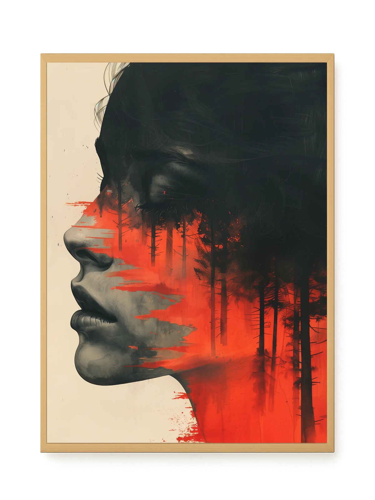 Fragmented Face Canvas Wall Art