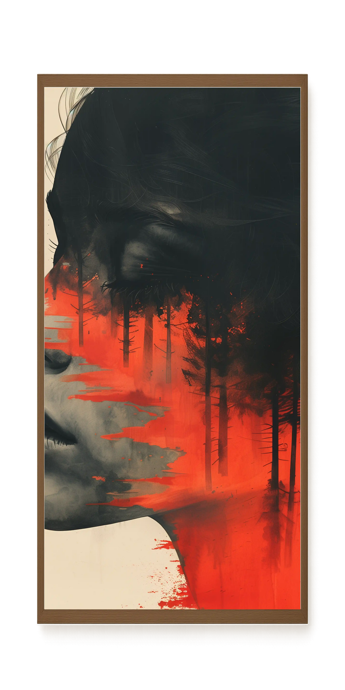 Fragmented Face Canvas Wall Art