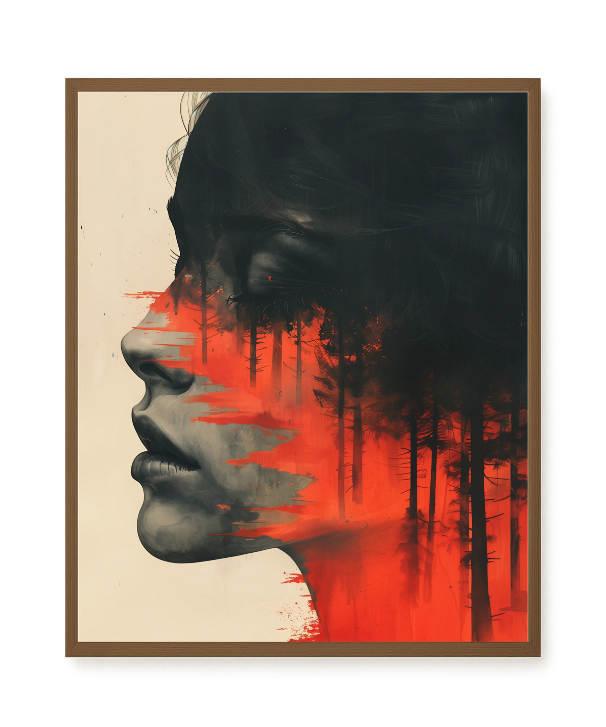 Fragmented Face Canvas Wall Art
