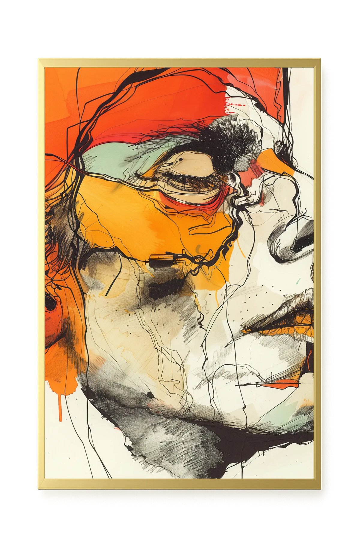 Fragmented Portrait Canvas Wall Art
