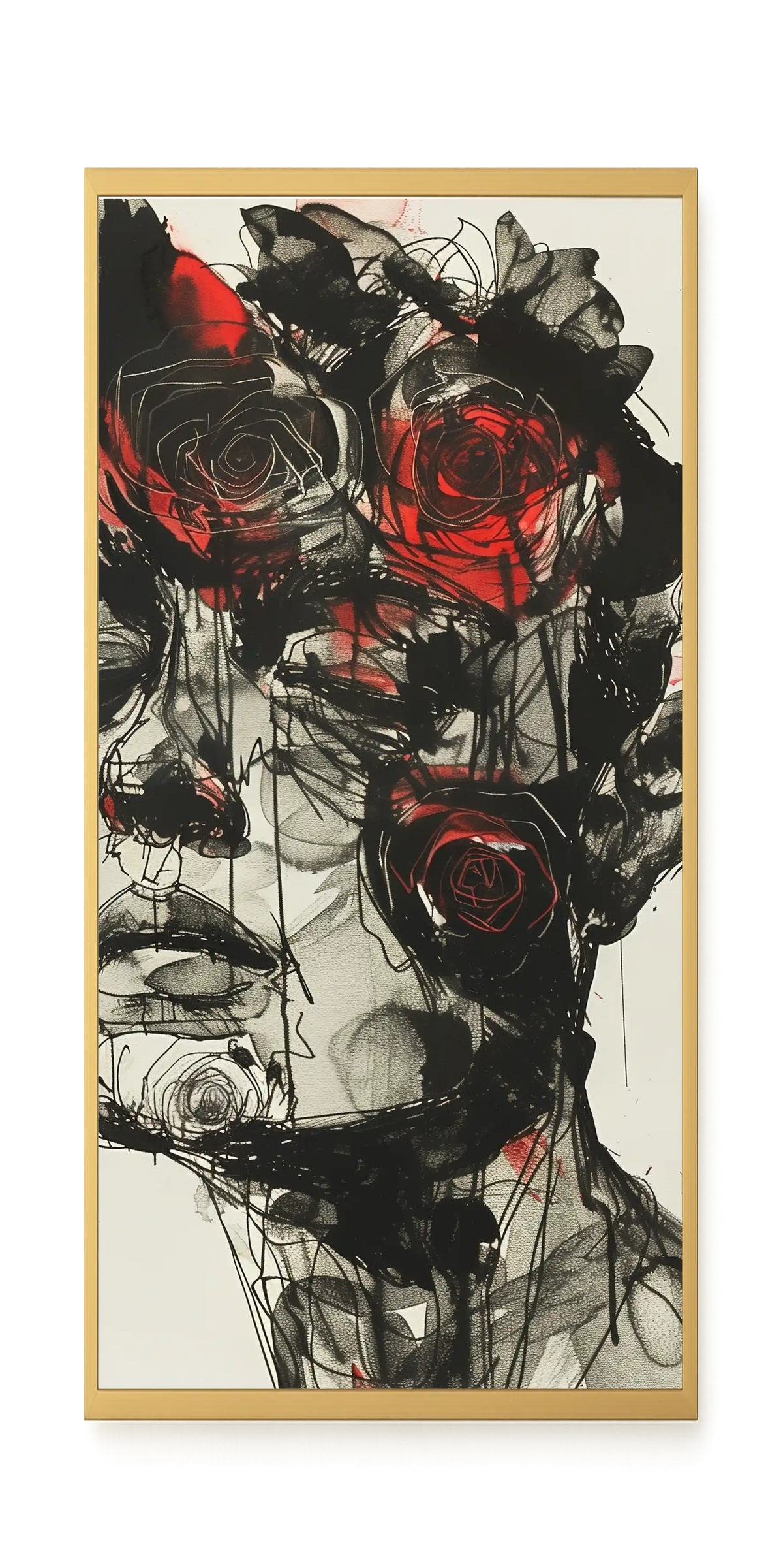 Dark Florals Canvas Print