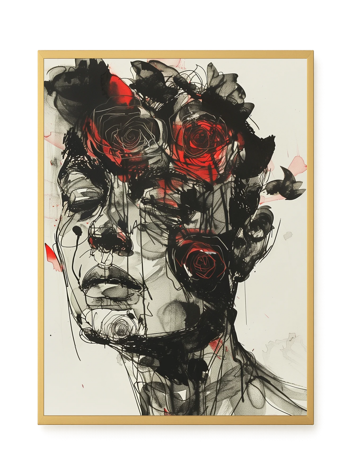 Dark Florals Canvas Print
