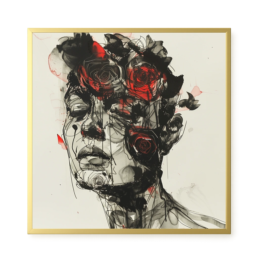 Dark Florals Canvas Print