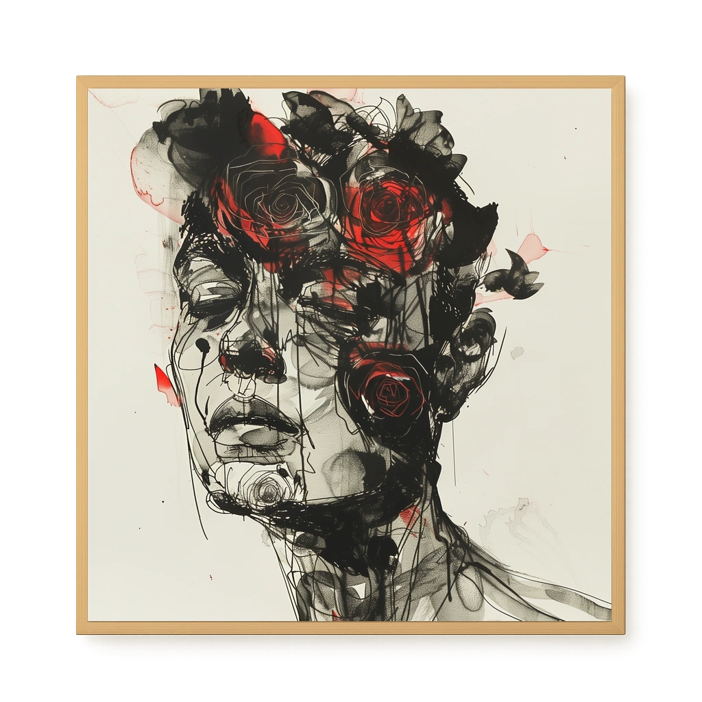 Dark Florals Canvas Print