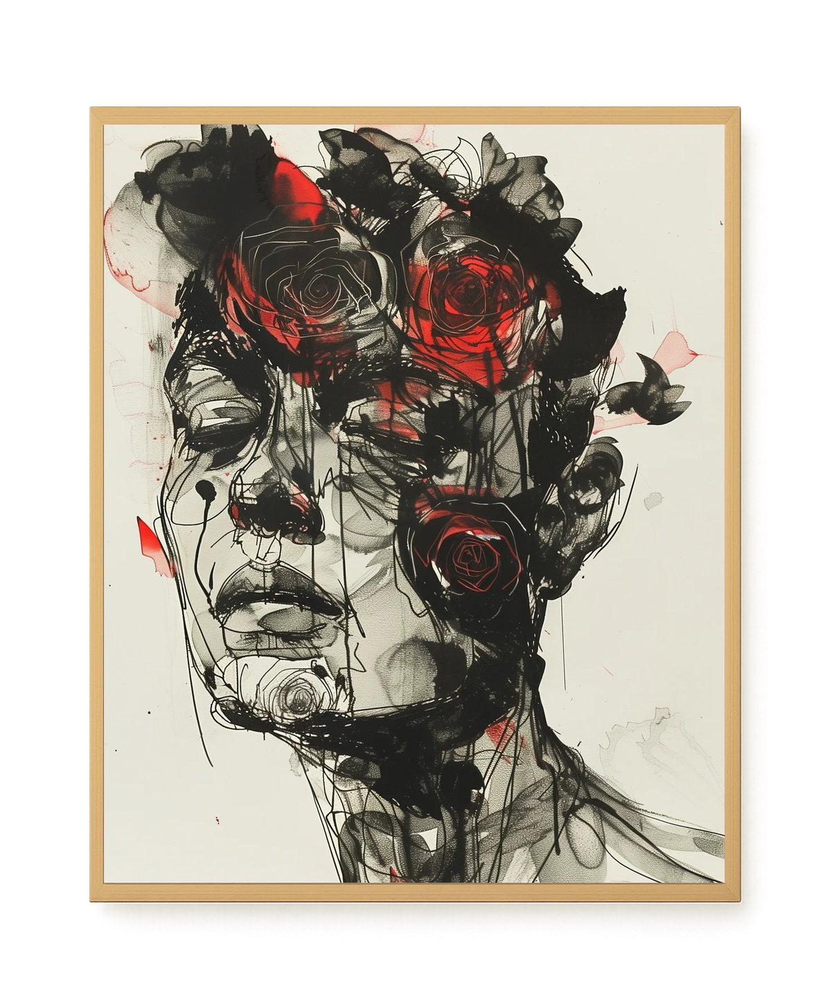 Dark Florals Canvas Print
