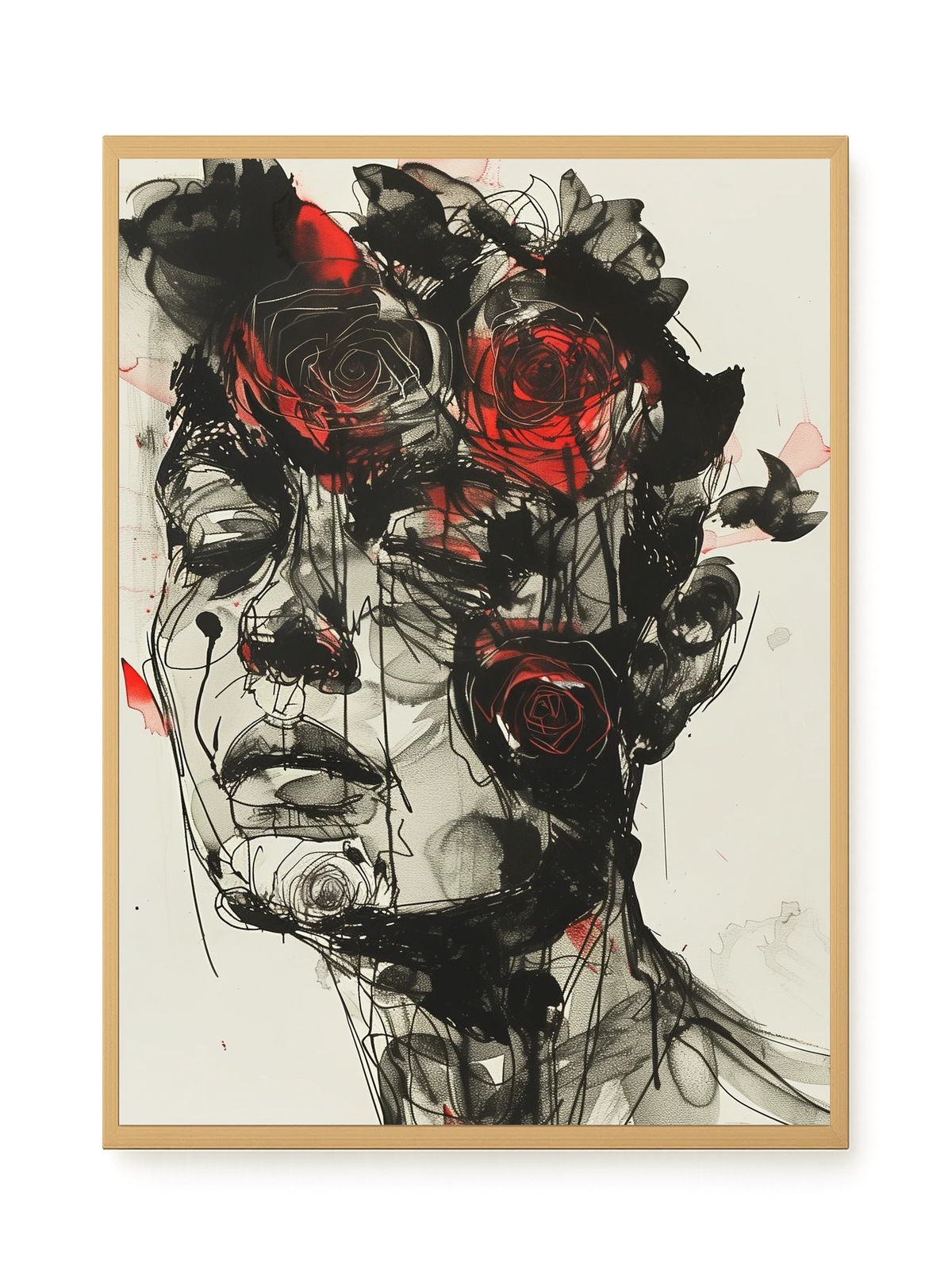 Dark Florals Canvas Print