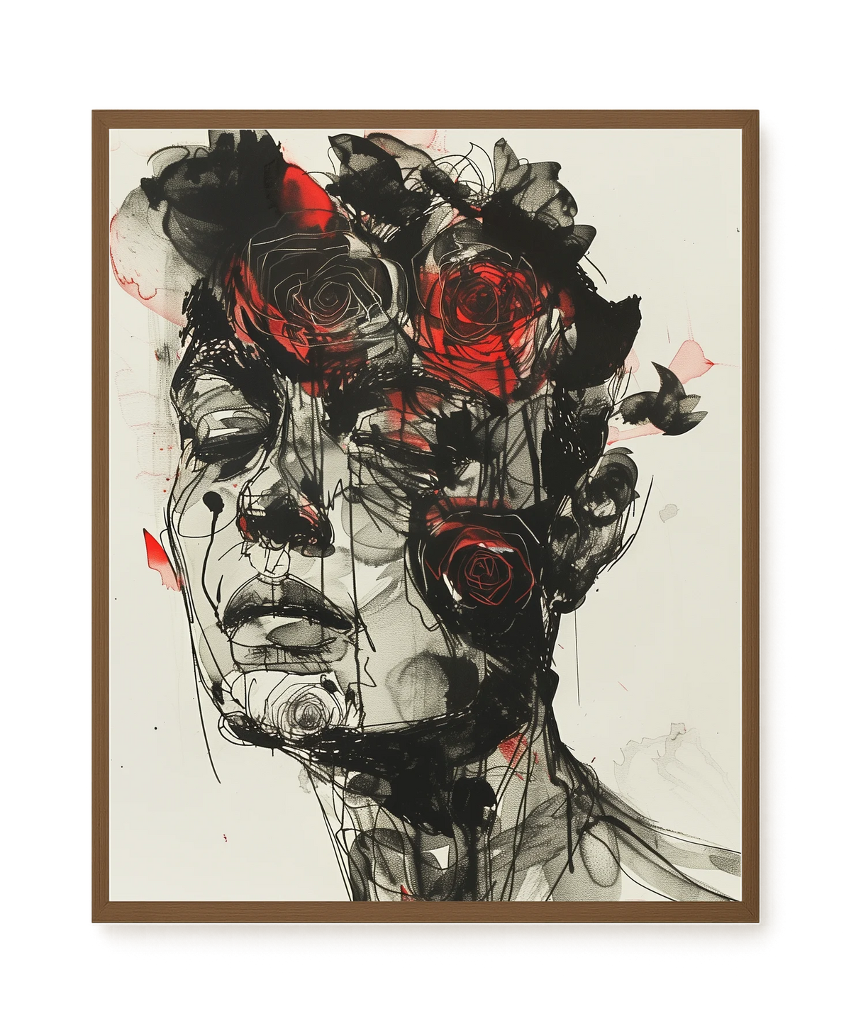 Dark Florals Canvas Print