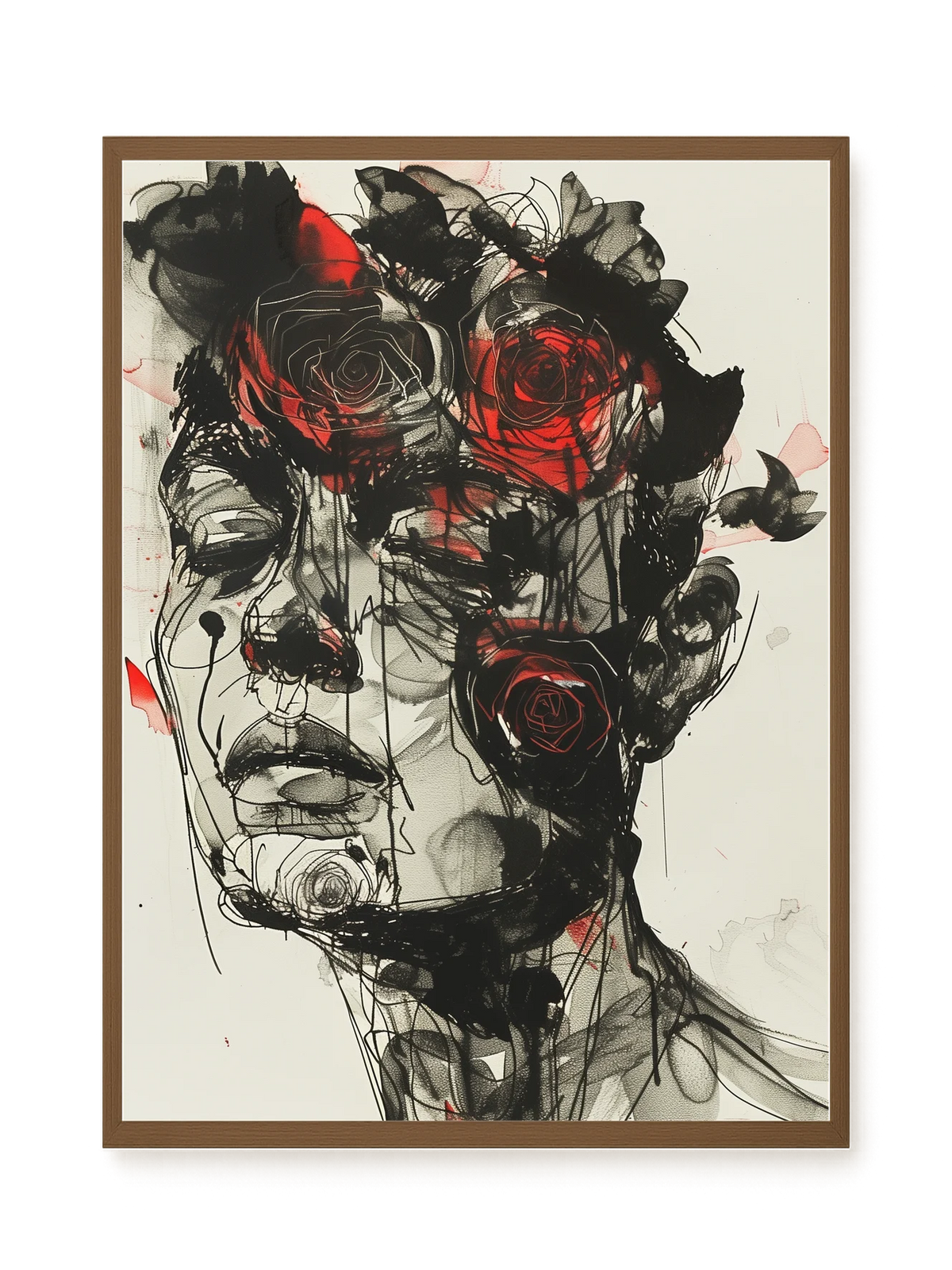 Dark Florals Canvas Print
