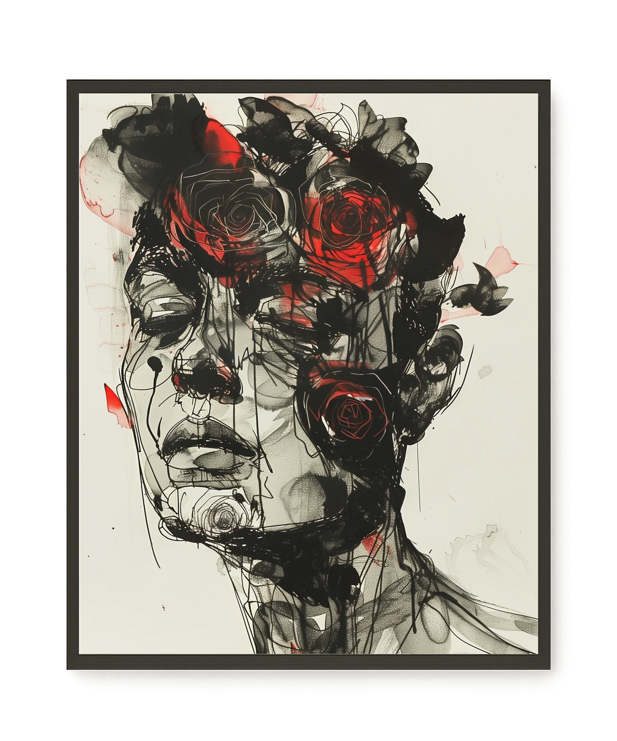Dark Florals Canvas Print