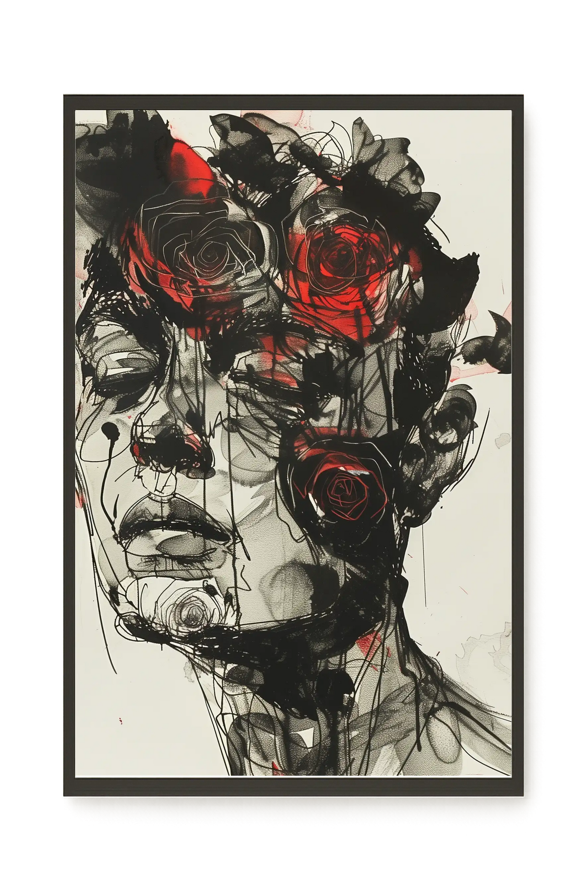 Dark Florals Canvas Print