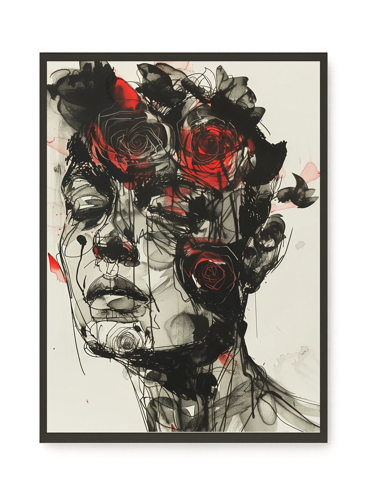 Dark Florals Canvas Print