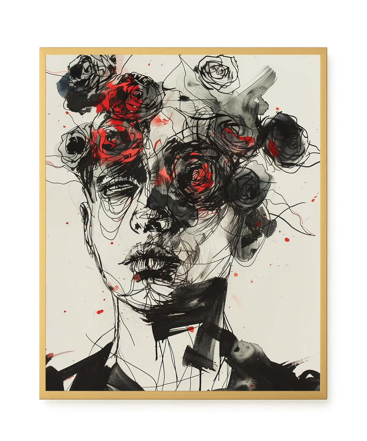 Interwoven Face Canvas Wall Art
