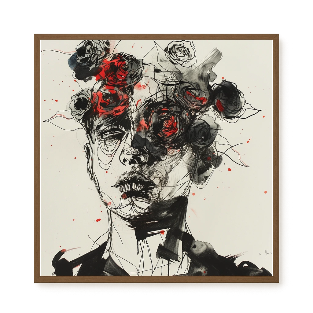 Interwoven Face Canvas Wall Art