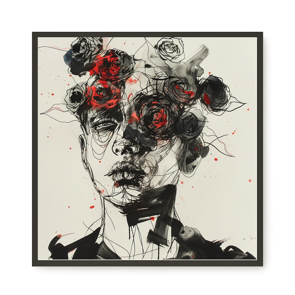 Interwoven Face Canvas Wall Art