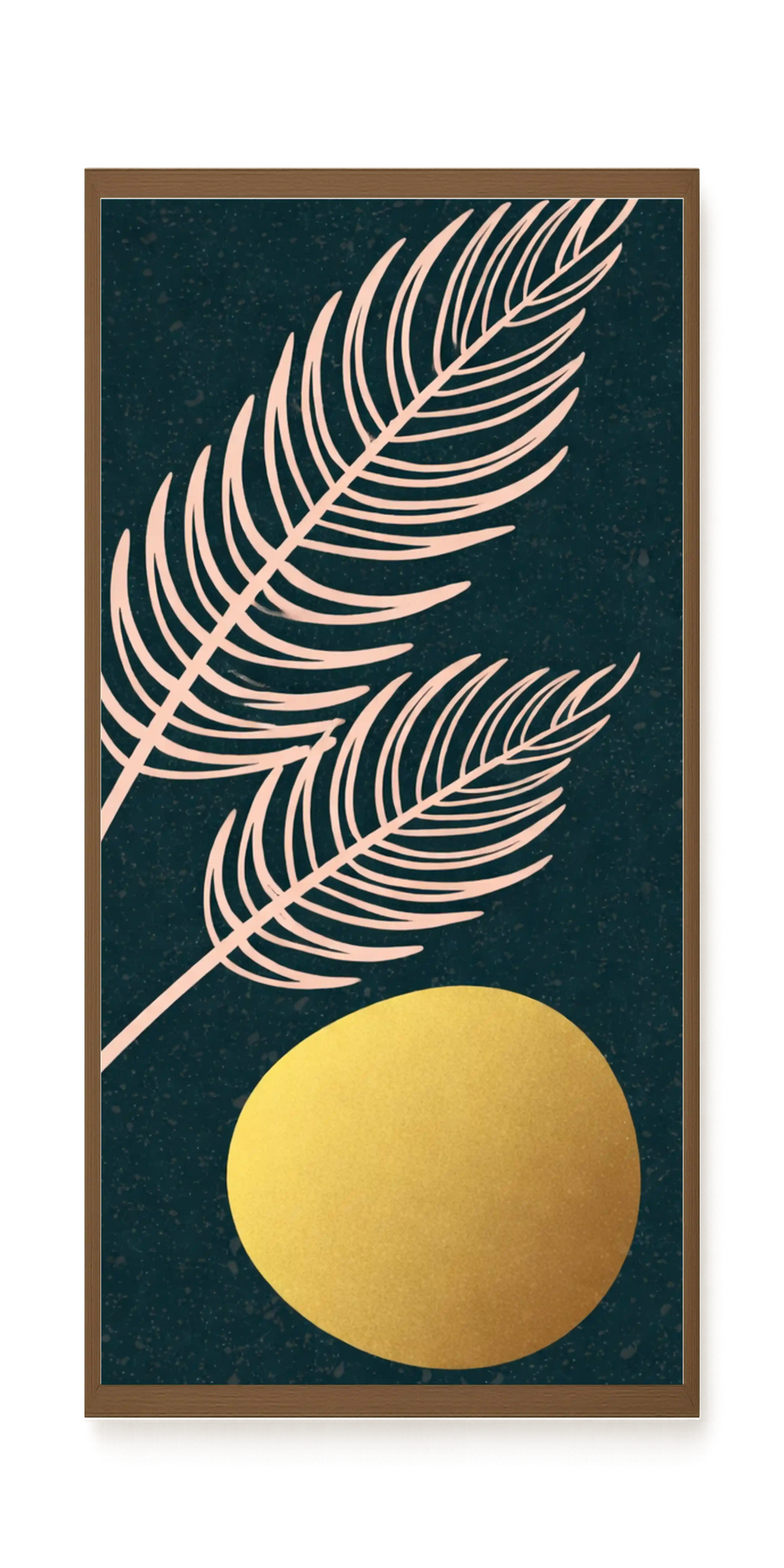 Golden Night Palm Canvas Print