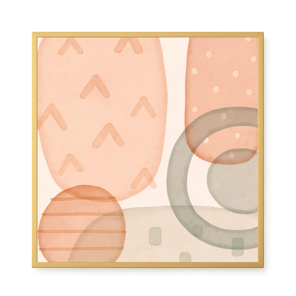 Calm Earth Shapes Canvas Wall Art