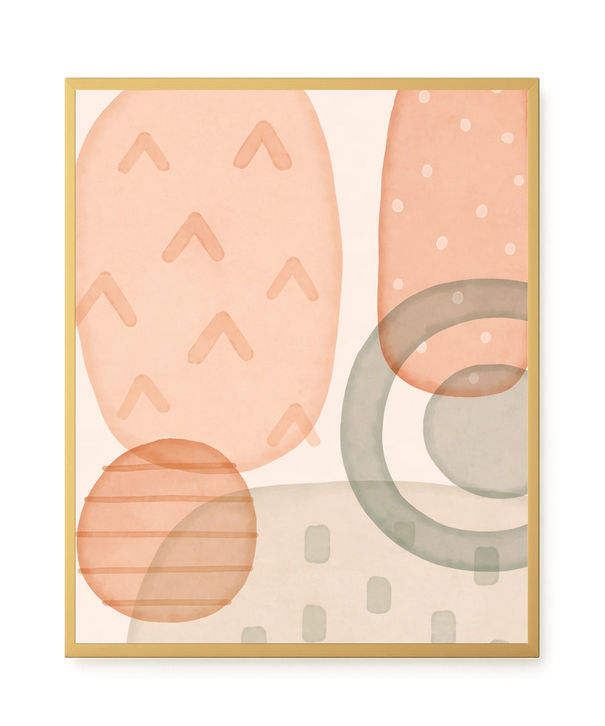 Calm Earth Shapes Canvas Wall Art