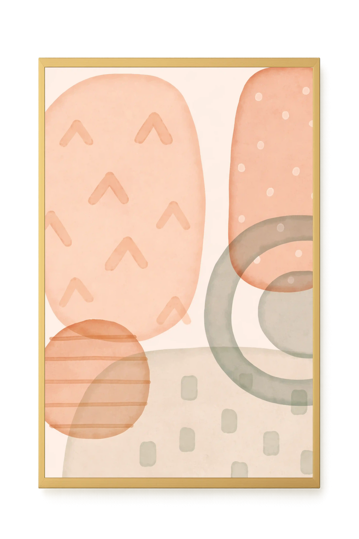 Calm Earth Shapes Canvas Wall Art