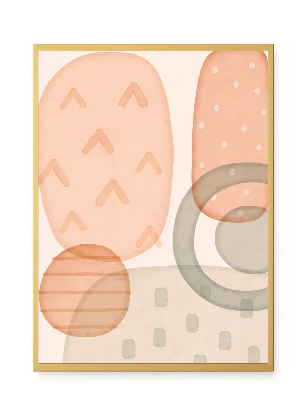 Calm Earth Shapes Canvas Wall Art