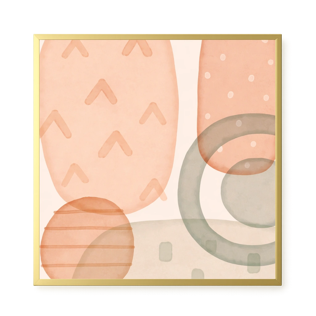 Calm Earth Shapes Canvas Wall Art