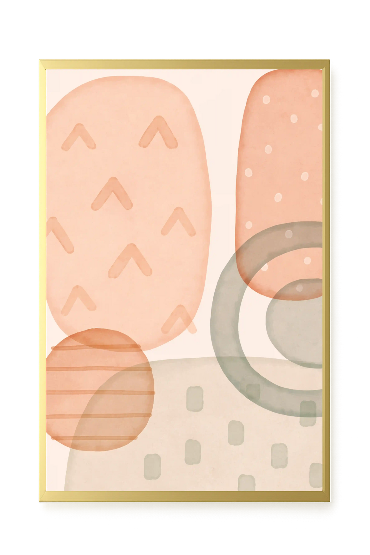 Calm Earth Shapes Canvas Wall Art