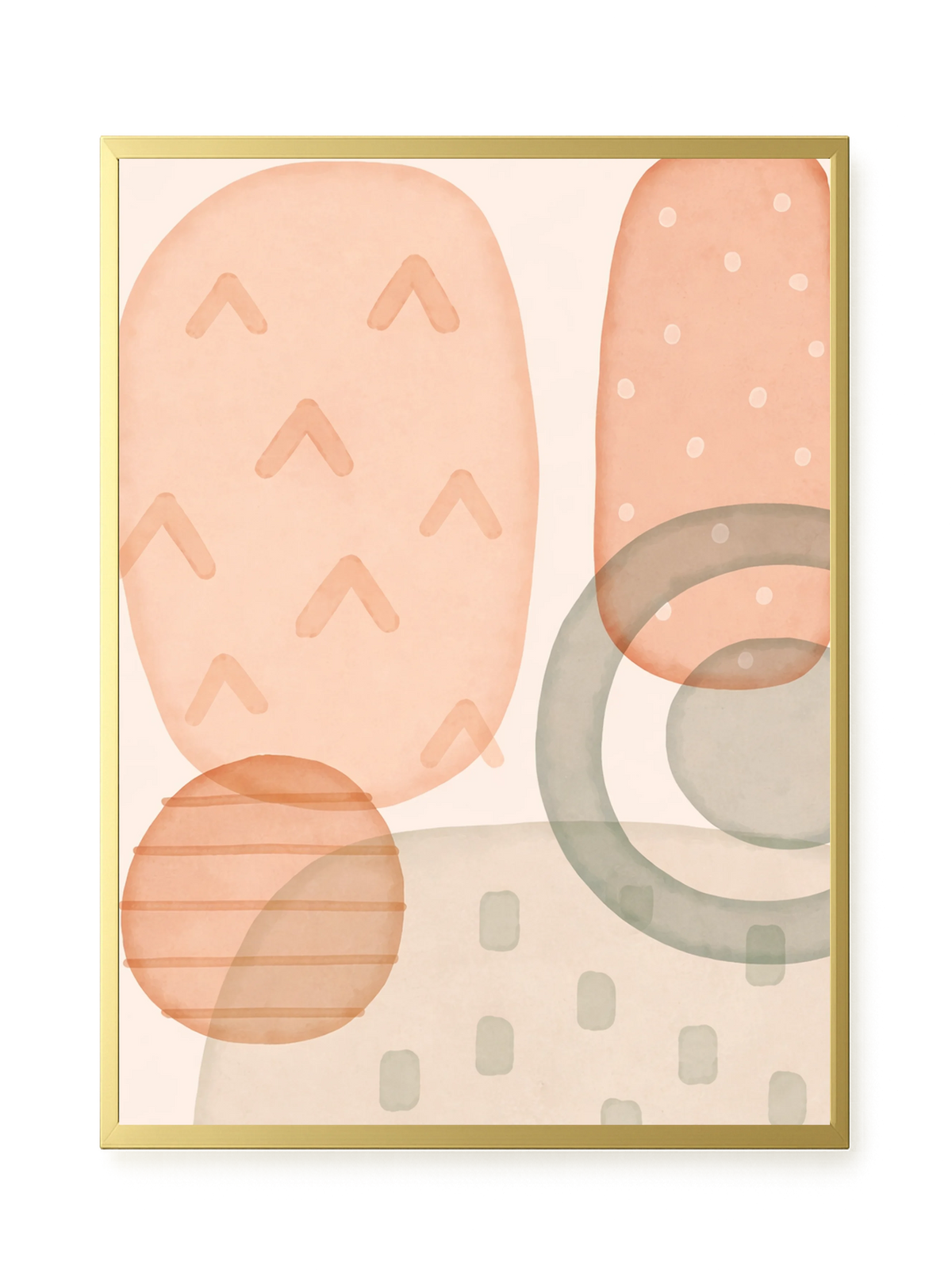 Calm Earth Shapes Canvas Wall Art