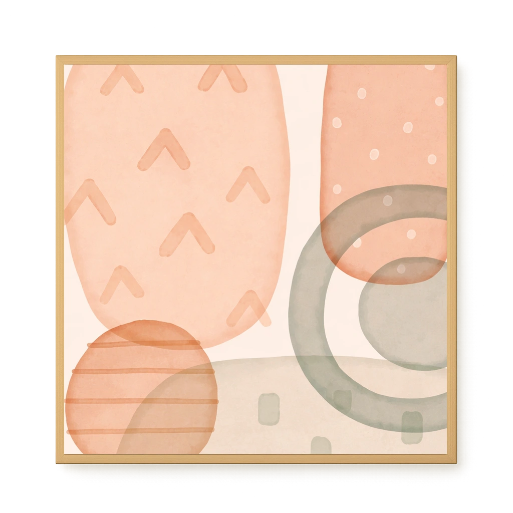 Calm Earth Shapes Canvas Wall Art