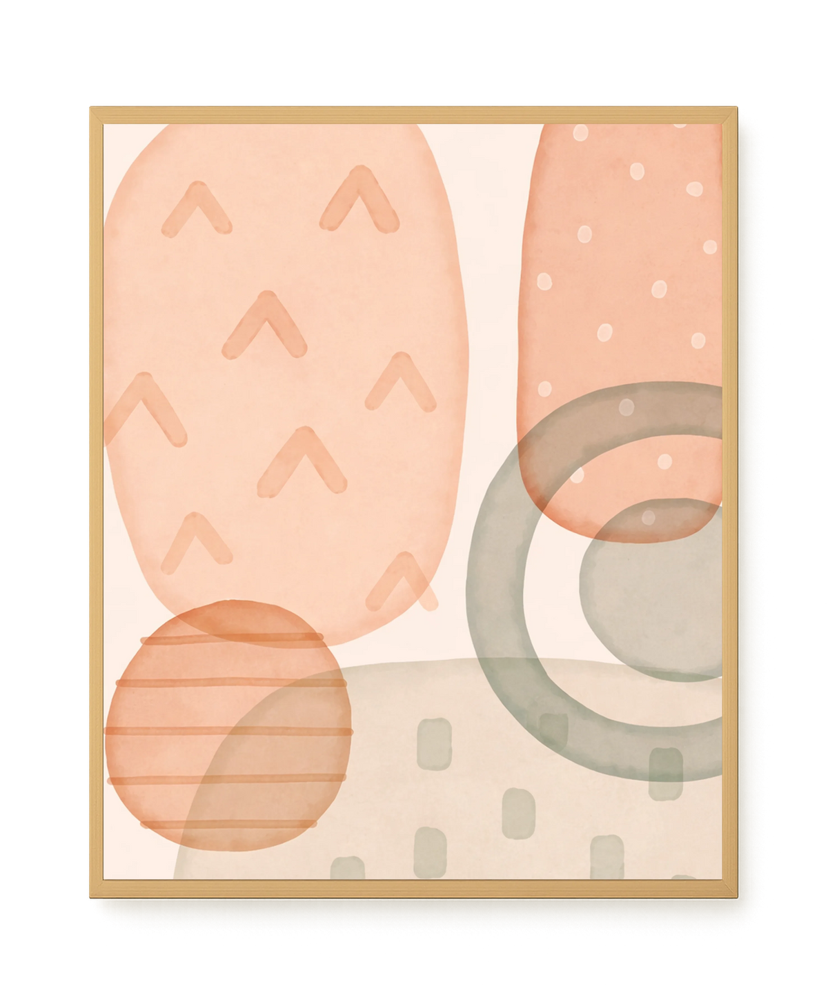 Calm Earth Shapes Canvas Wall Art