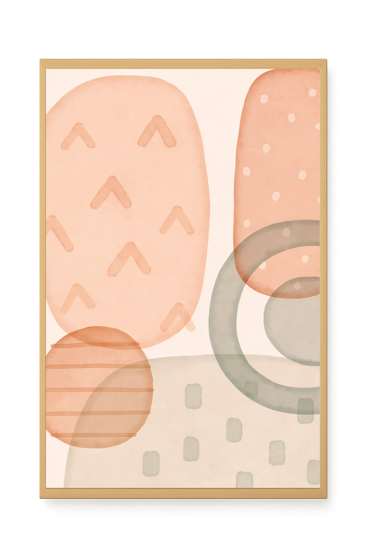 Calm Earth Shapes Canvas Wall Art