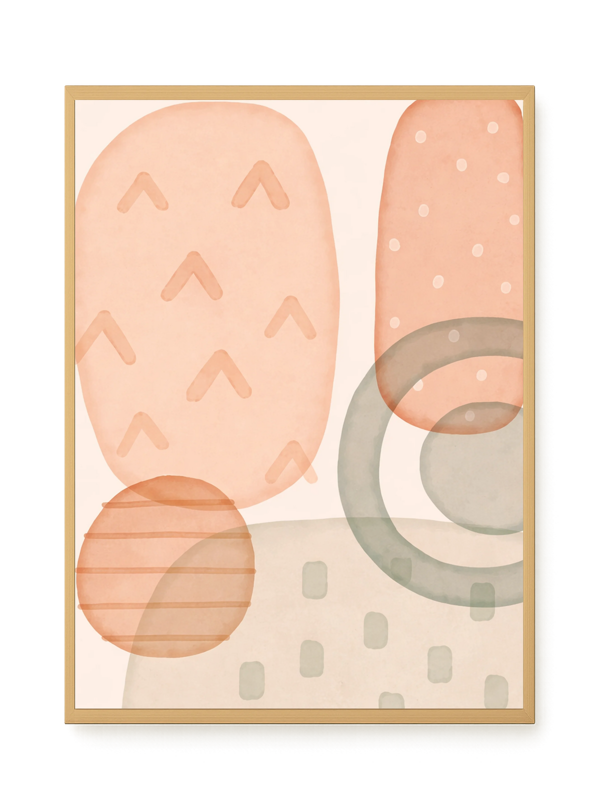 Calm Earth Shapes Canvas Wall Art