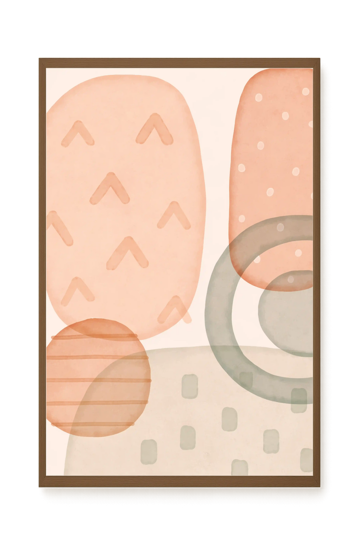 Calm Earth Shapes Canvas Wall Art