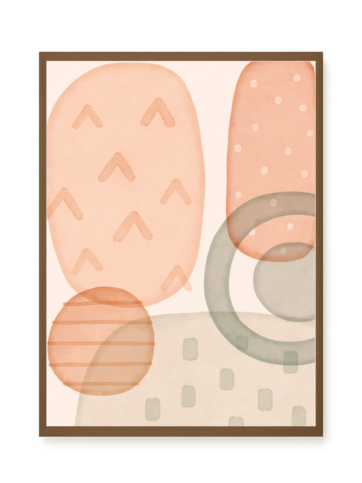 Calm Earth Shapes Canvas Wall Art