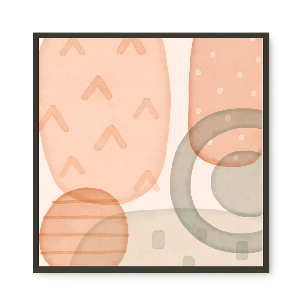 Calm Earth Shapes Canvas Wall Art