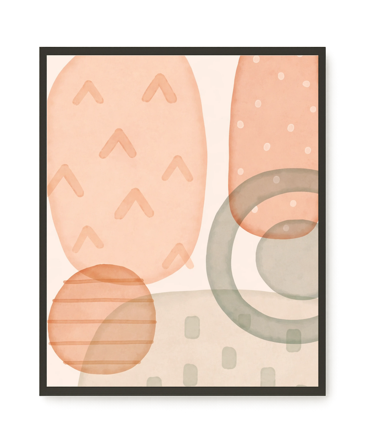 Calm Earth Shapes Canvas Wall Art