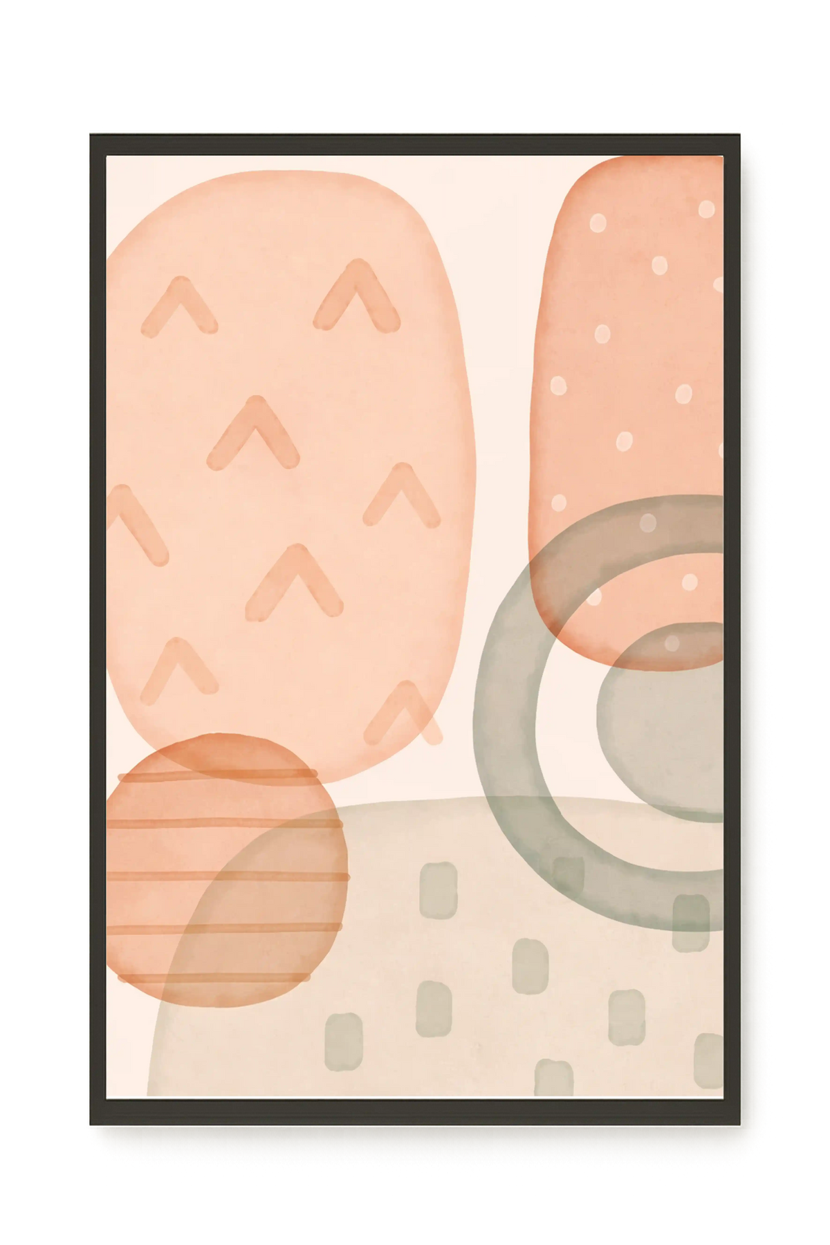 Calm Earth Shapes Canvas Wall Art