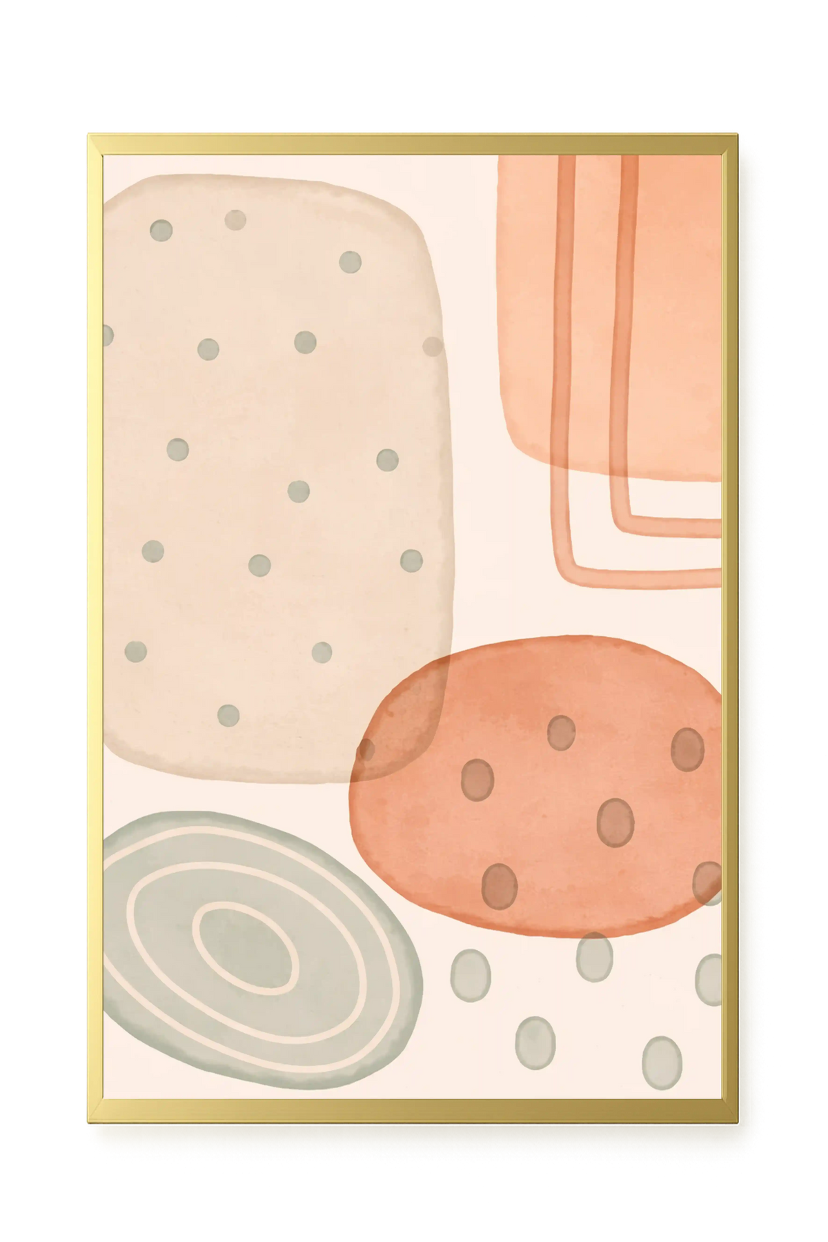 Calm Organic Circles Canvas Wall Art