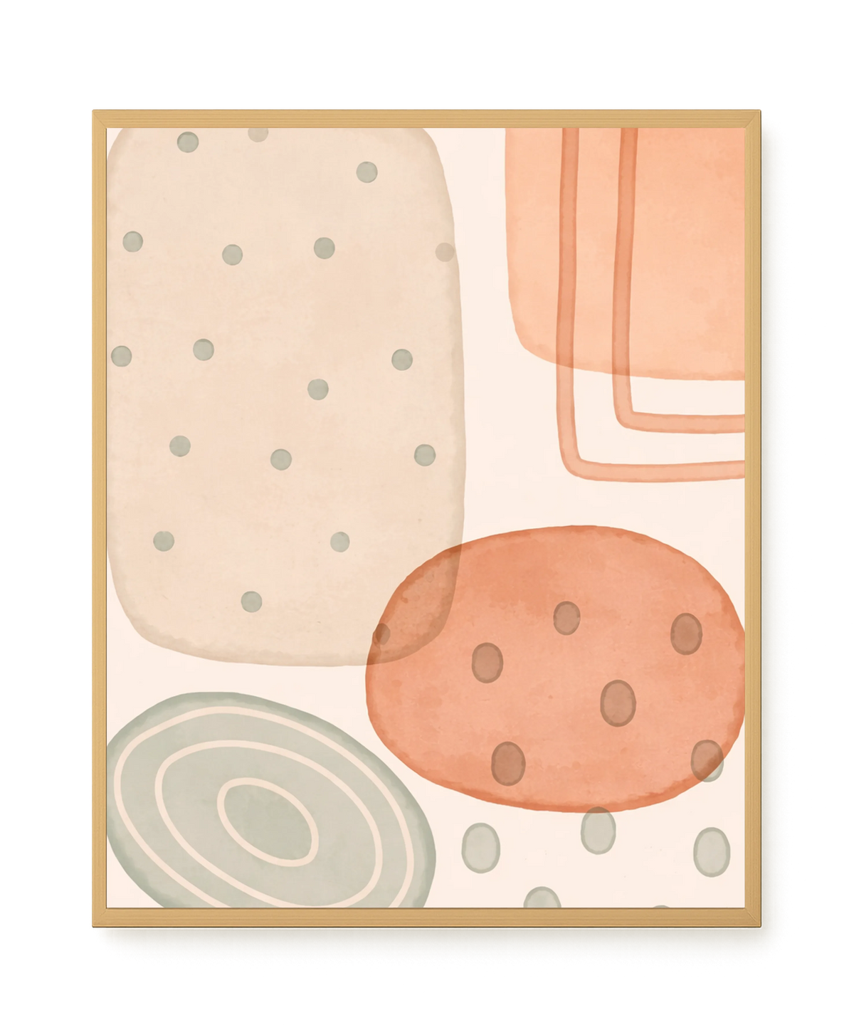 Calm Organic Circles Canvas Wall Art