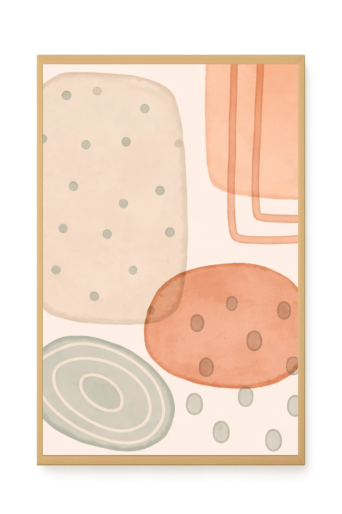 Calm Organic Circles Canvas Wall Art