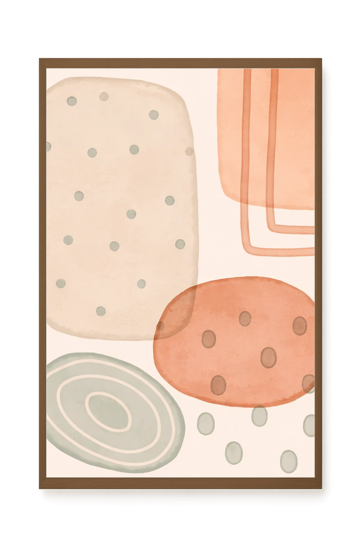 Calm Organic Circles Canvas Wall Art