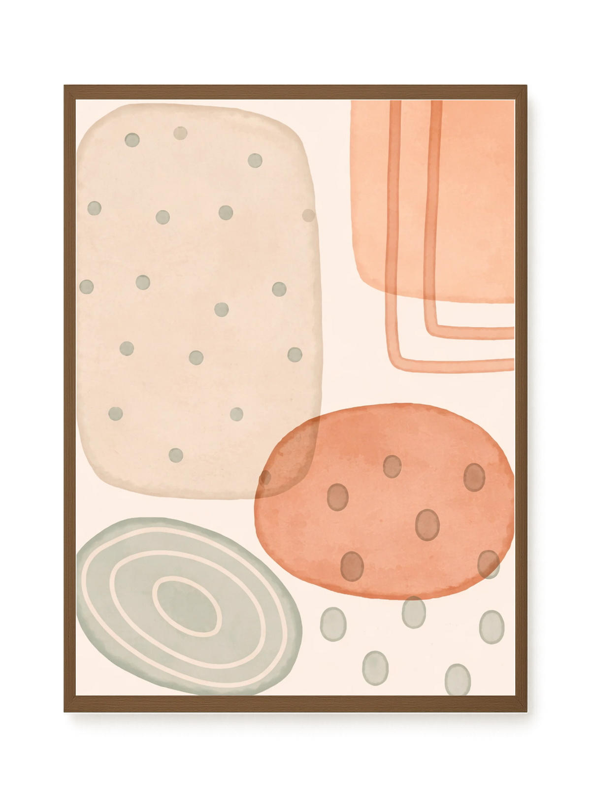 Calm Organic Circles Canvas Wall Art