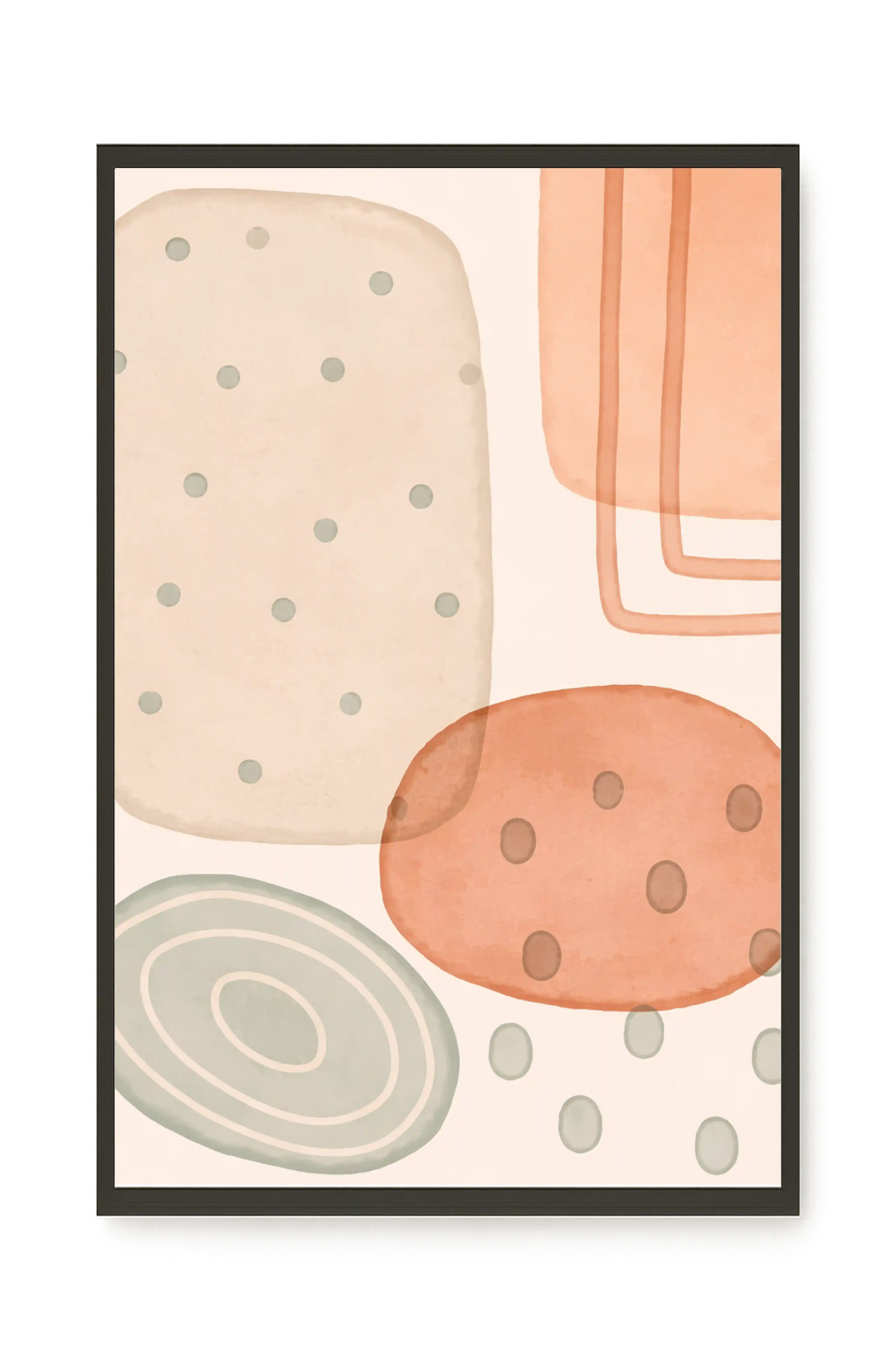 Calm Organic Circles Canvas Wall Art