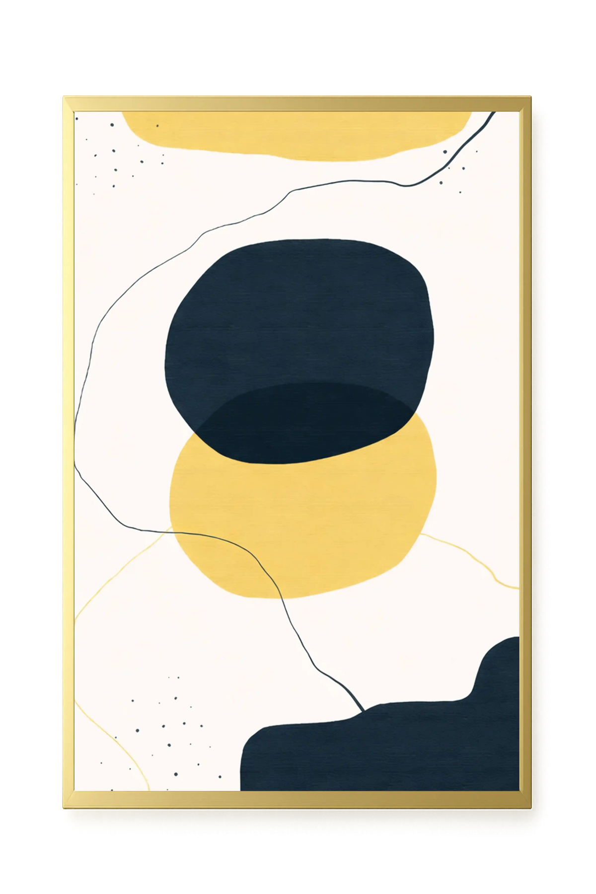 Layered circles in neutral tones Canvas Wall Art