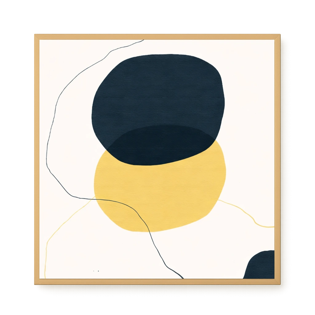 Layered circles in neutral tones Canvas Wall Art