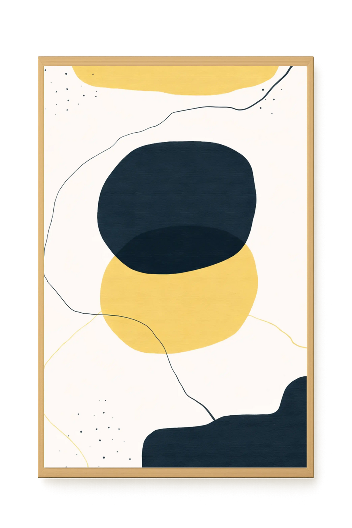 Layered circles in neutral tones Canvas Wall Art