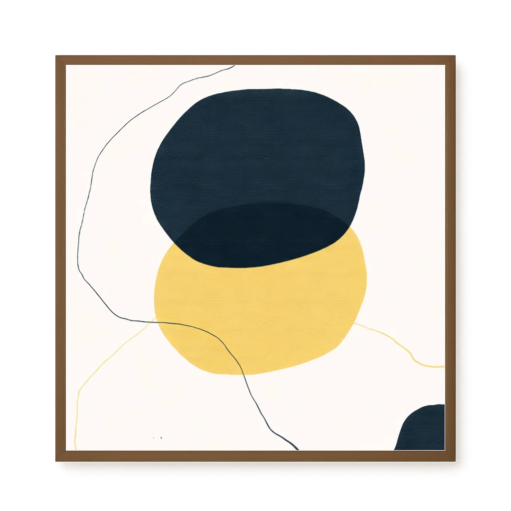 Layered circles in neutral tones Canvas Wall Art