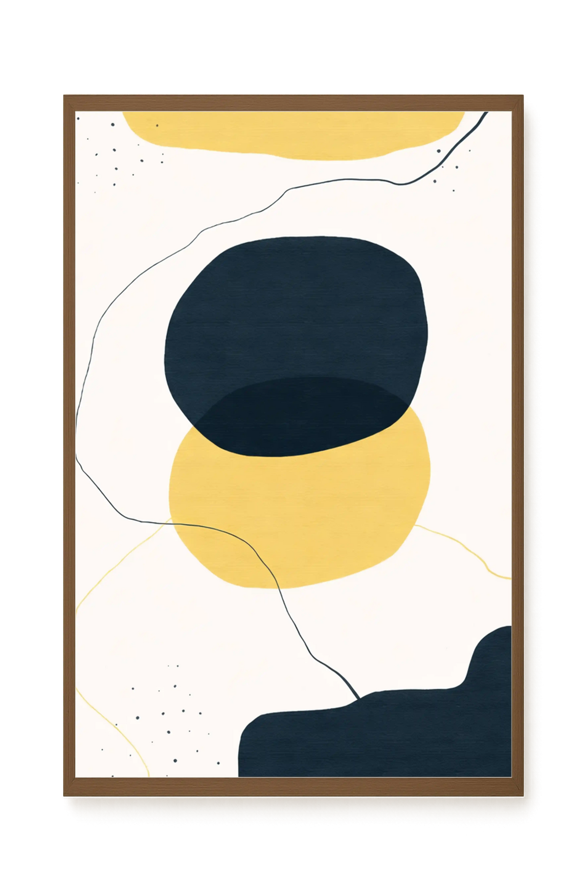 Layered circles in neutral tones Canvas Wall Art