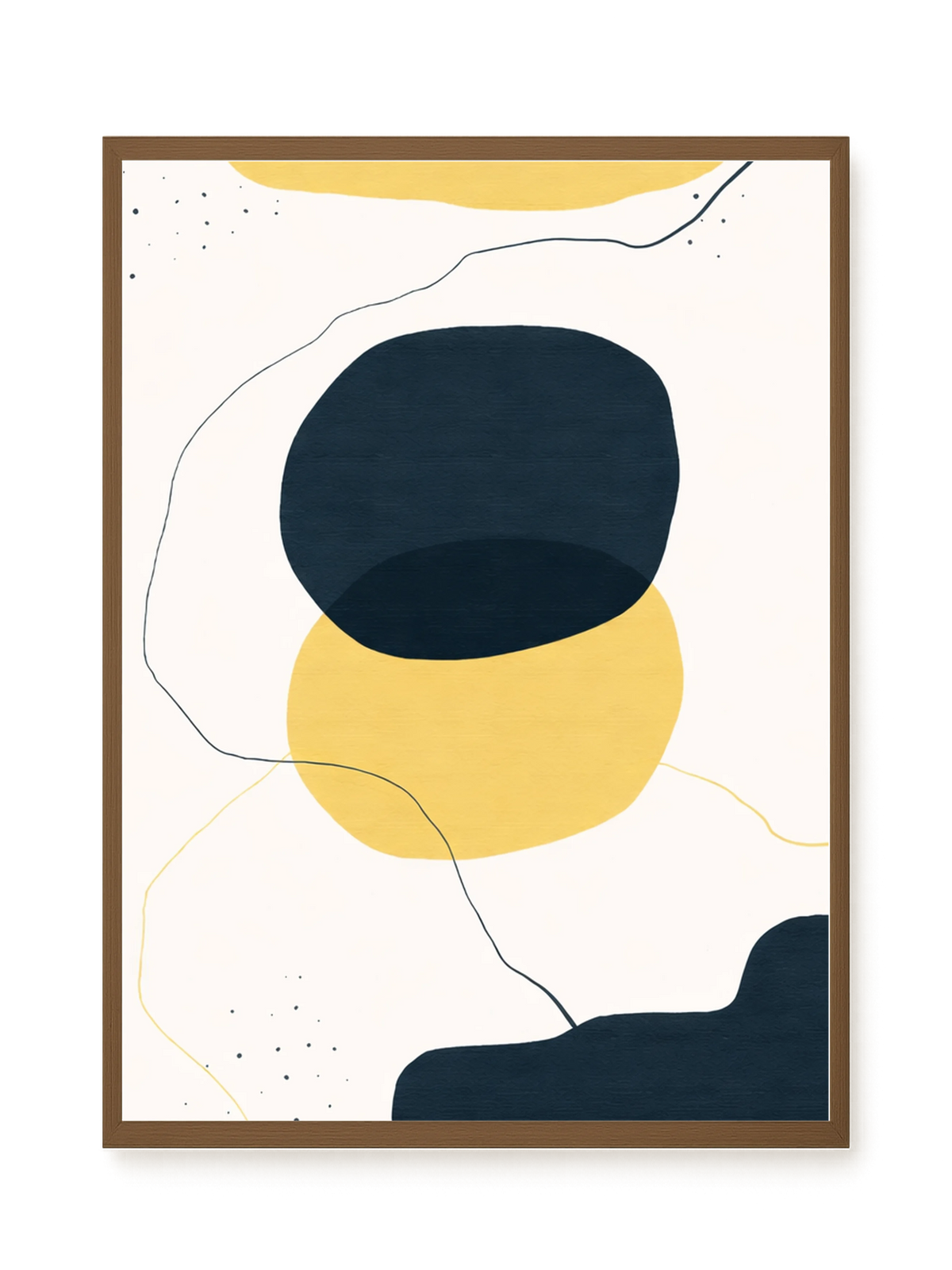 Layered circles in neutral tones Canvas Wall Art