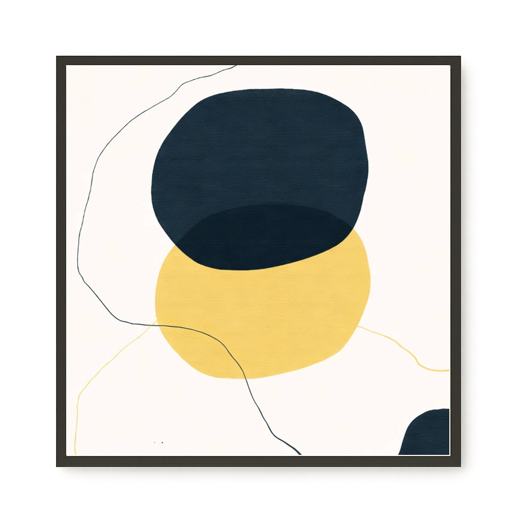 Layered circles in neutral tones Canvas Wall Art