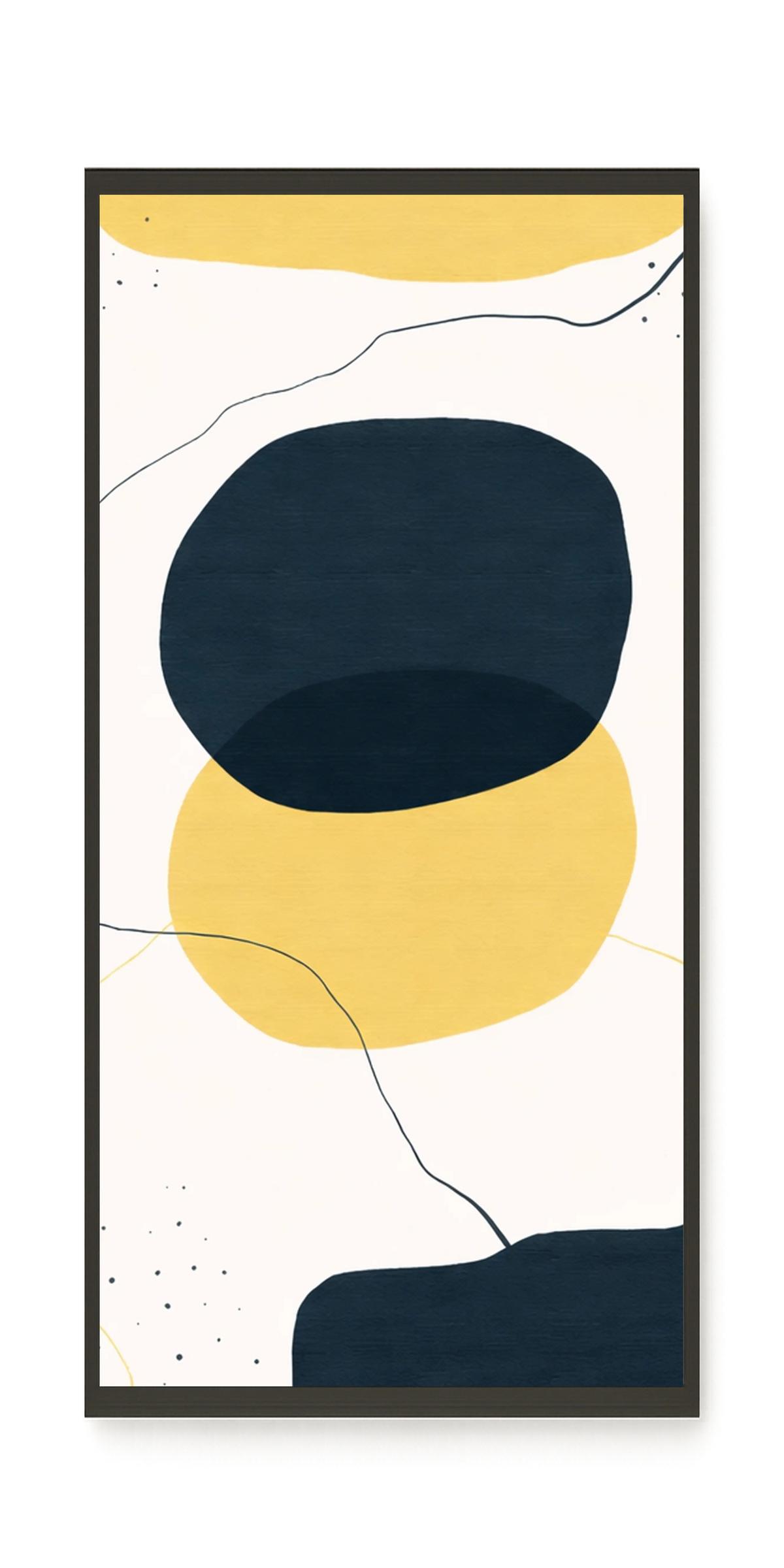 Layered circles in neutral tones Canvas Wall Art